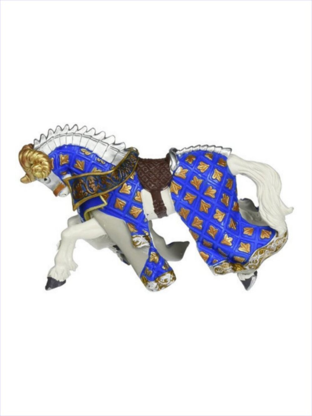Papo Master of Arms Horse with Ram Crest Blue Figurine (39914) New w/Tag